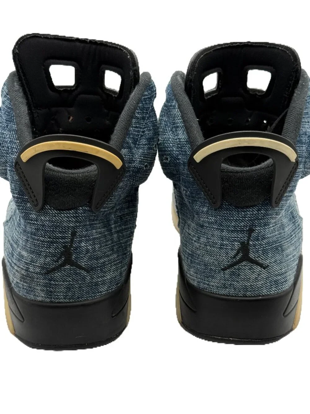 Jordan 6 Retro Washed Denim Sneakers Blue Black Size 12
